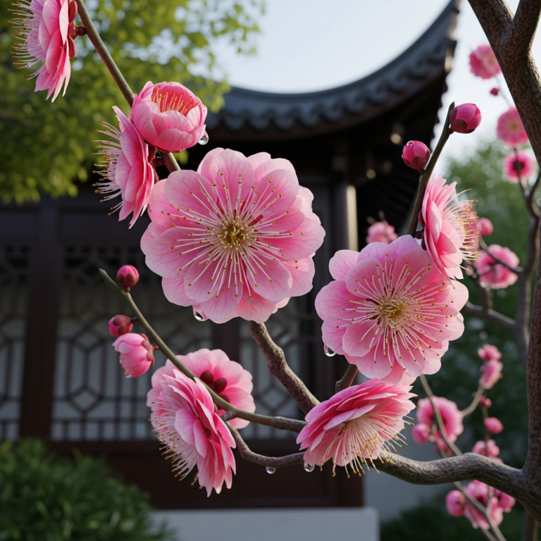 Pink Plum Blossom in China