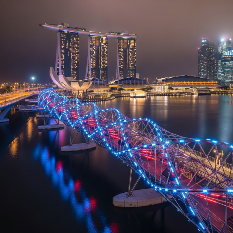 What Does the Helix Bridge Symbolize in the Book