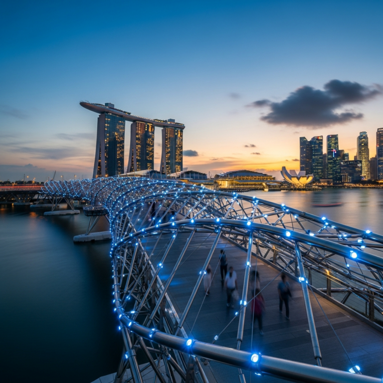 What Does the Helix Bridge Symbolize?