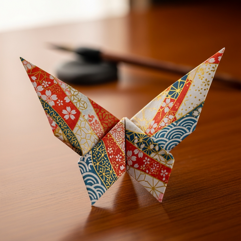 What Does the Traditional Japanese Butterfly Origami Figure Symbolizes