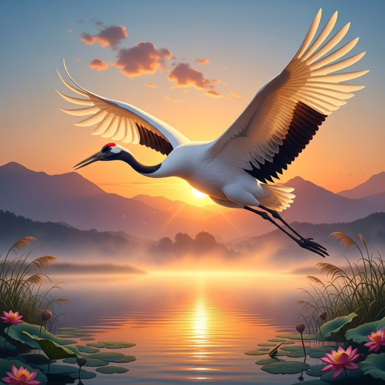 Red Crowned Crane Symbolism