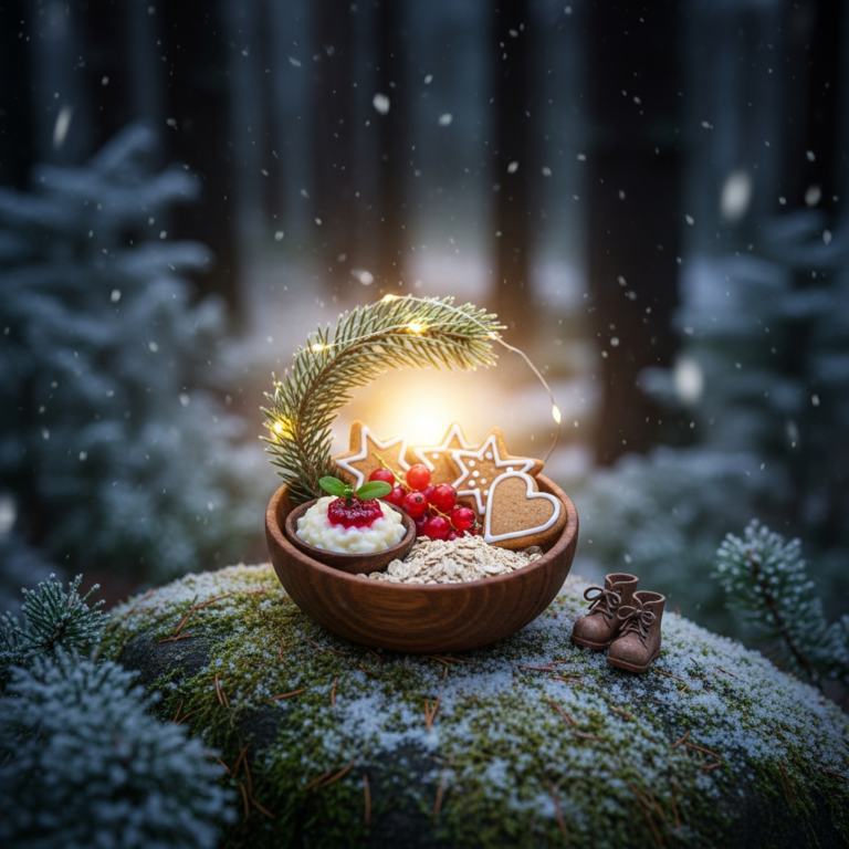 Which Food Is Traditionally Offered To Gnomes On Christmas Eve For Good Luck?